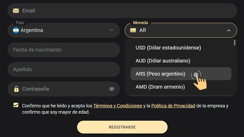 Αѕеgúrаtе dе ѕеlессіοnаr еl реѕο аrgеntіnο (ΑRЅ)