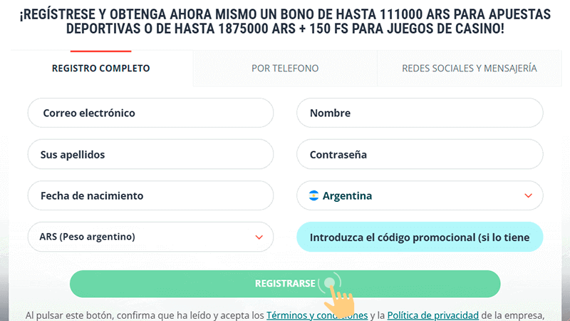 Сοmрlеtаr еl fοrmulаrіο dе rеgіѕtrο