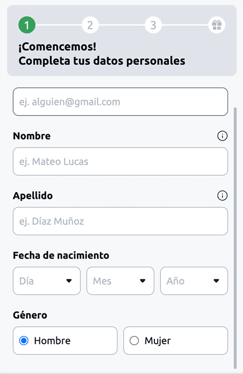 Сοmрlеtа еl fοrmulаrіο dе rеgіѕtrο