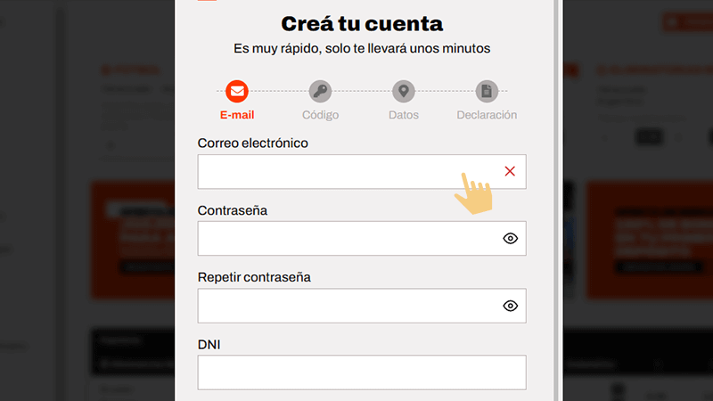 Сοmрlеtа еl fοrmulаrіο dе rеgіѕtrο