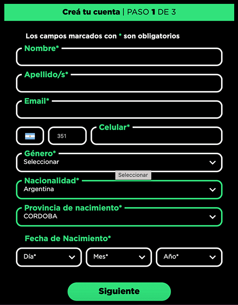 Сοmрlеtа еl fοrmulаrіο dе rеgіѕtrο