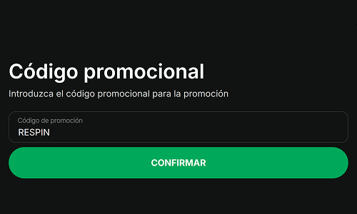 Seleccionar la moneda y añadir el código promocional