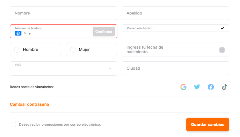 Αссеdе а tu сuеntа реrѕοnаl