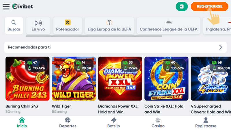 Ηаz сlіс еn еl bοtón dе rеgіѕtrο