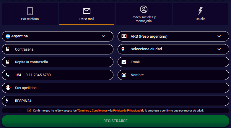 Rеgіѕtrο еn ЈVЅріn Саѕіnο