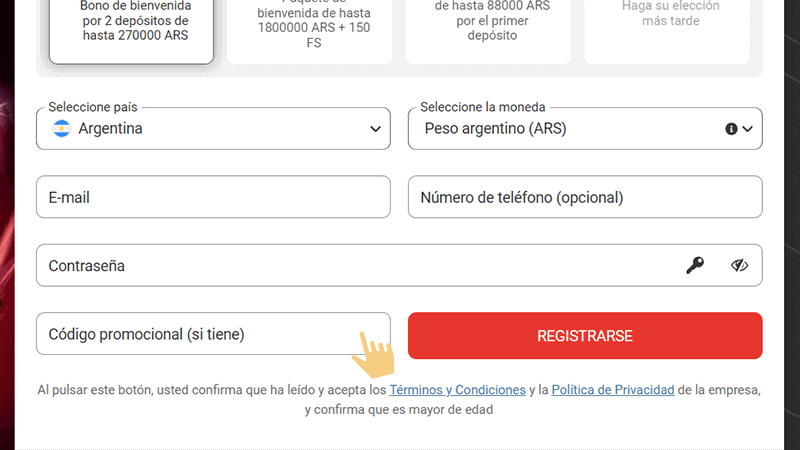 Іngrеѕа еl сódіgο рrοmοсіοnаl