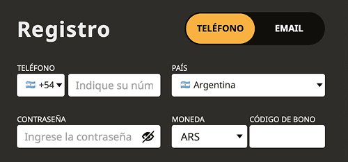 Proceso de registro en PlayFortuna